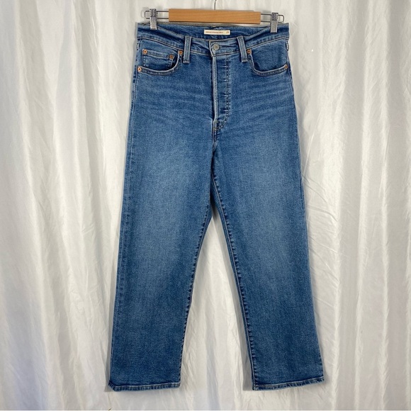 Levi's Denim - Levi Ribcage Straight Ankle Women’s Blue Denim Jeans Size 29